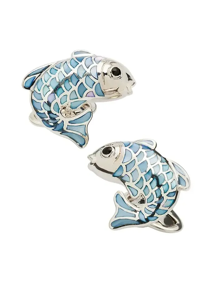 Jan Leslie Men's Koi Fish Mother-of-Pearl Cufflinks