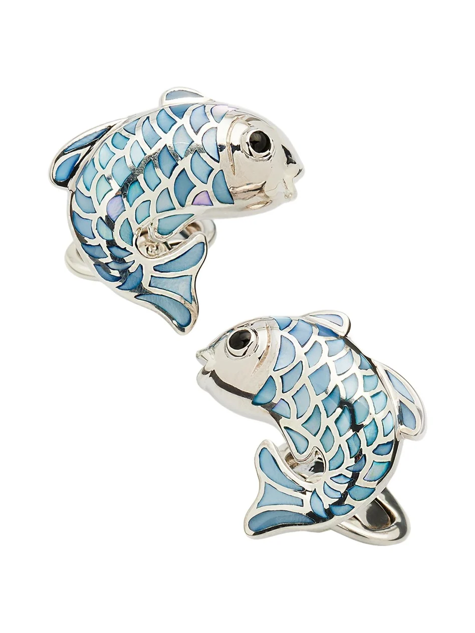 Jan Leslie Men's Koi Fish Mother-of-Pearl Cufflinks