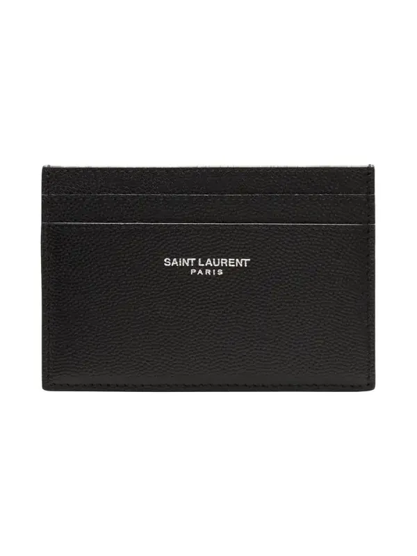 Saint Laurent Pebbled Leather Classic Card Case