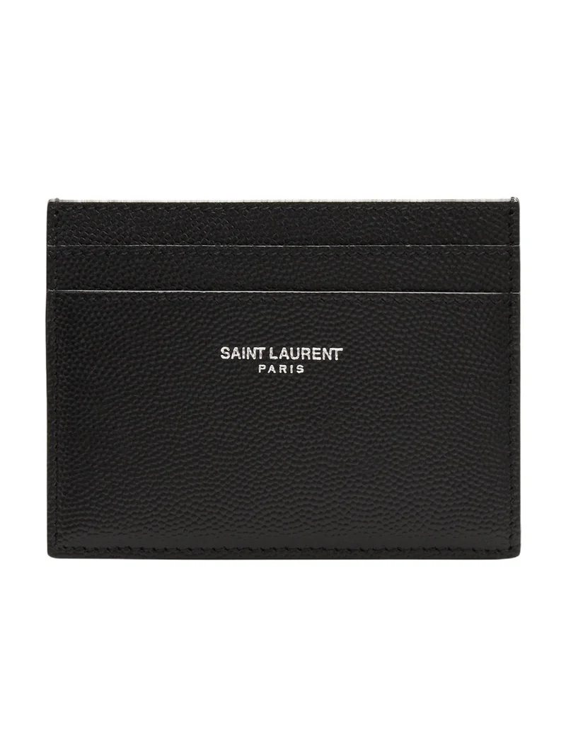 Saint Laurent Pebbled Leather Classic Card Case