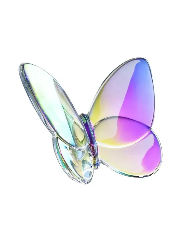 Baccarat 2.5" Lucky Crystal Iridescent Butterfly