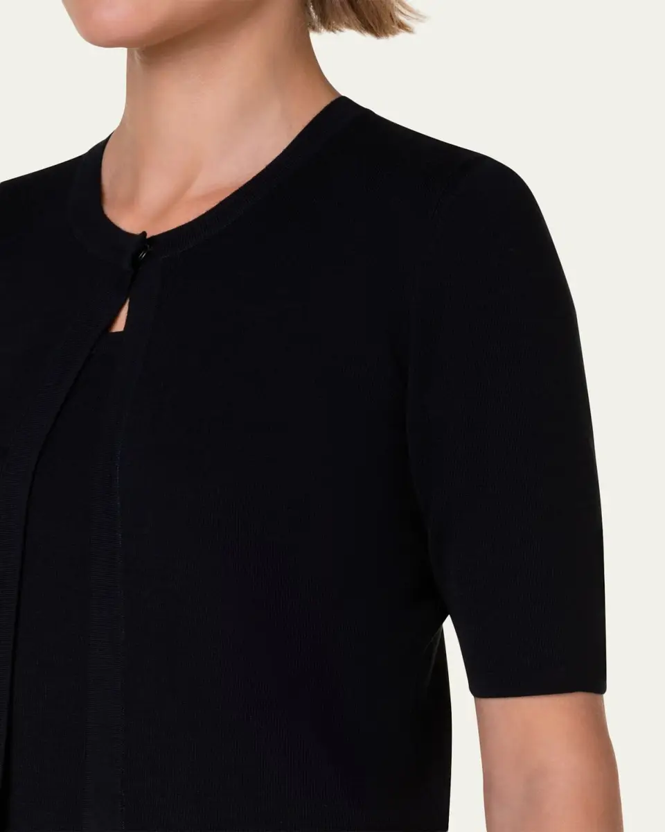 Akris punto Half-Sleeve Short Cardigan | Thumbnail 5