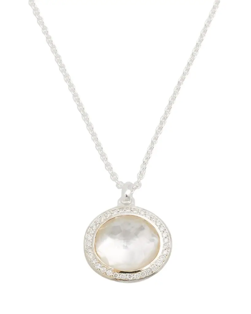 Ippolita Mini Pendant Necklace in Sterling Silver with Diamonds | Image 1 Ippolita Mini Pendant Necklace in Sterling Silver with Diamonds | Image 1