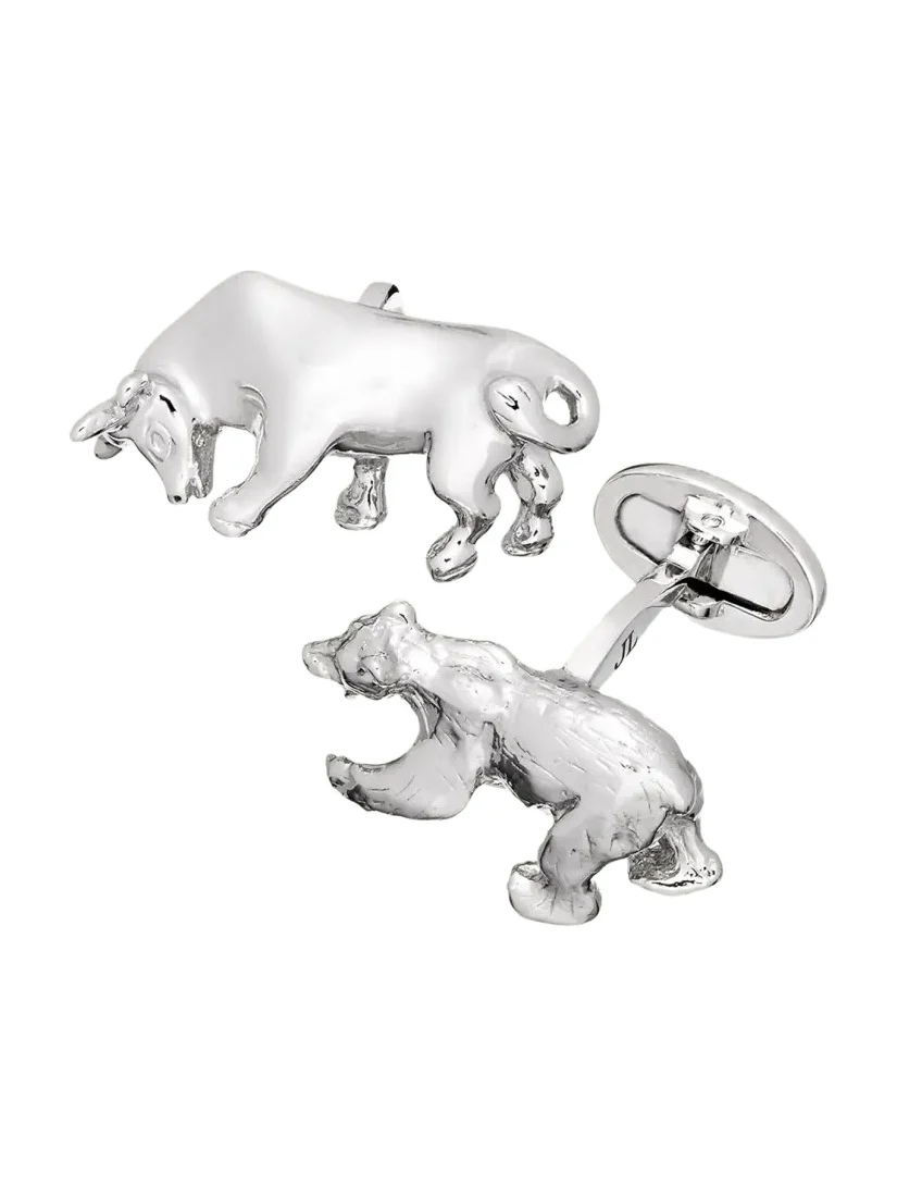 Bull and Bear Cuff Links Bull and Bear Cuff Links