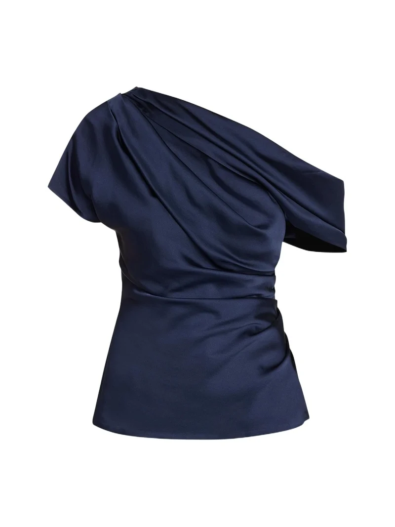 Phoebe Draped Satin Top