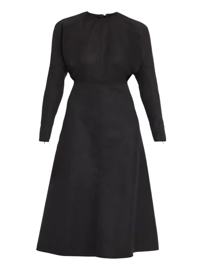 Dolman-Sleeve A-Line Midi Dress Dolman-Sleeve A-Line Midi Dress