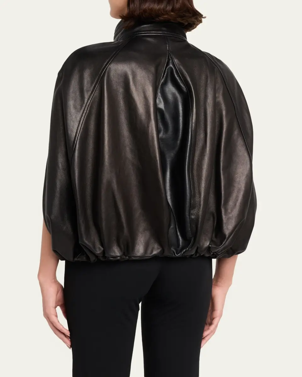 Simkhai Jada Nappa Leather Cape Jacket | Thumbnail 3 Simkhai Jada Nappa Leather Cape Jacket | Thumbnail 3