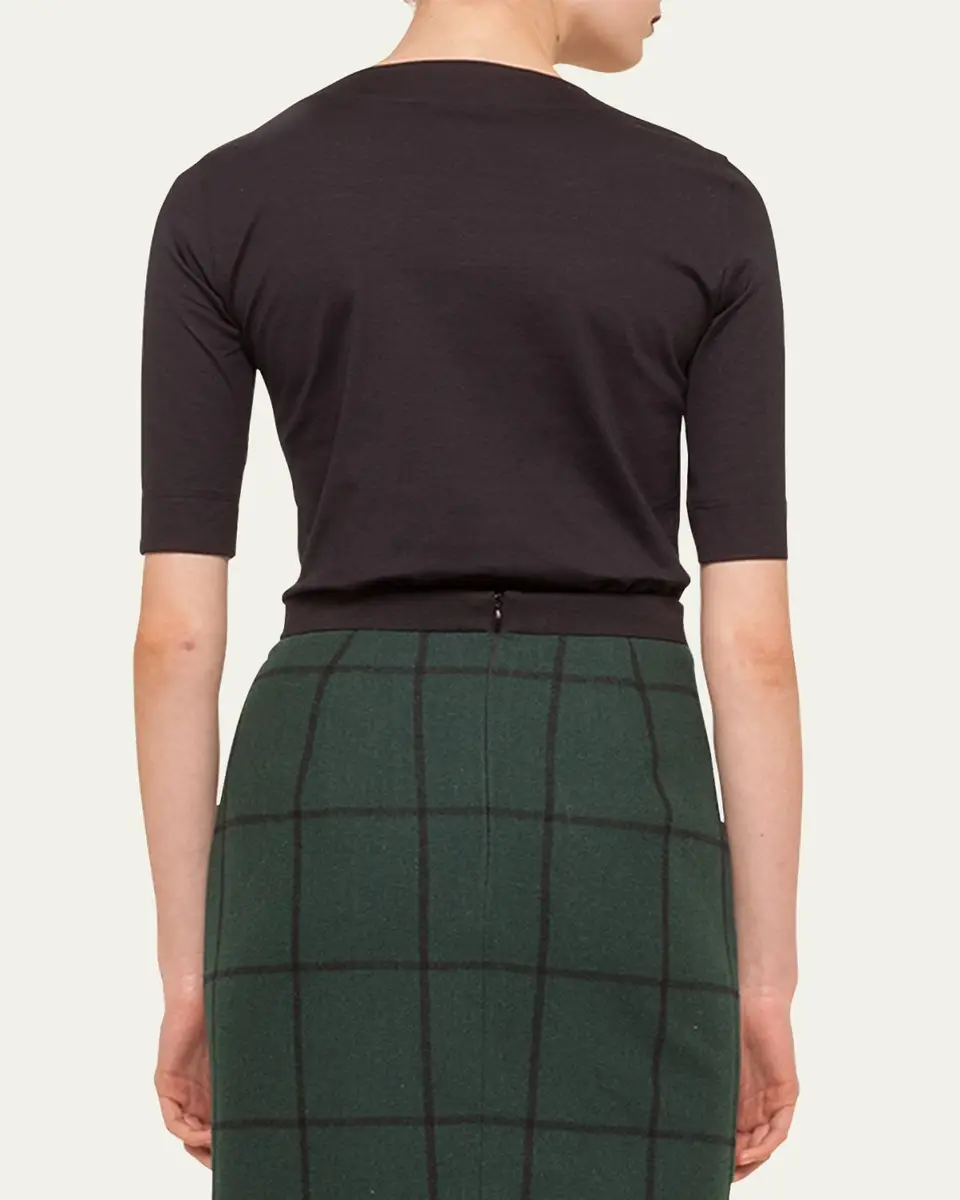 Akris punto Square-Neck Jersey Top | Thumbnail 2 Akris punto Square-Neck Jersey Top | Thumbnail 2