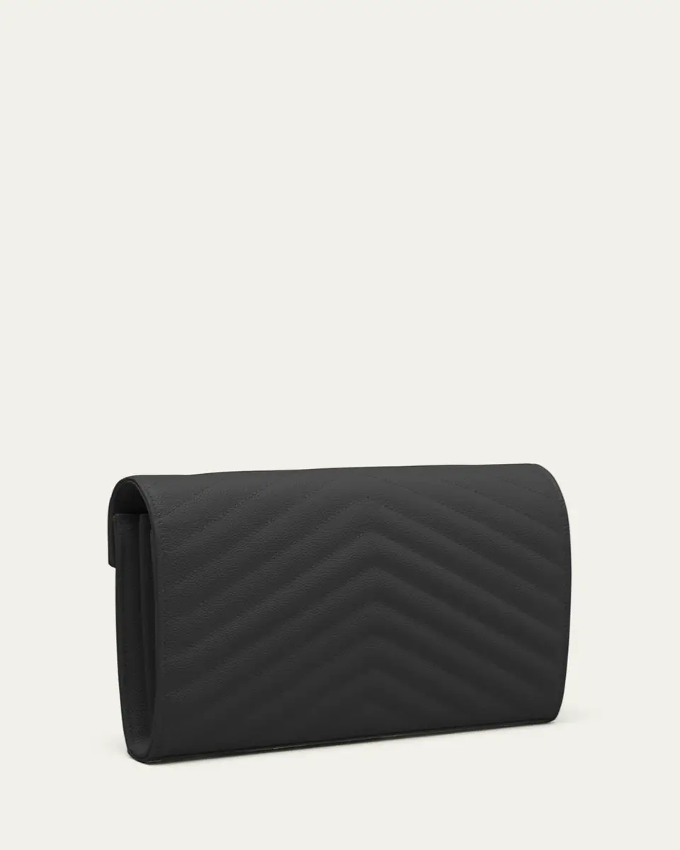 Saint Laurent YSL Monogram Large Wallet on Chain in Grained Leather | Thumbnail 3 Saint Laurent YSL Monogram Large Wallet on Chain in Grained Leather | Thumbnail 3