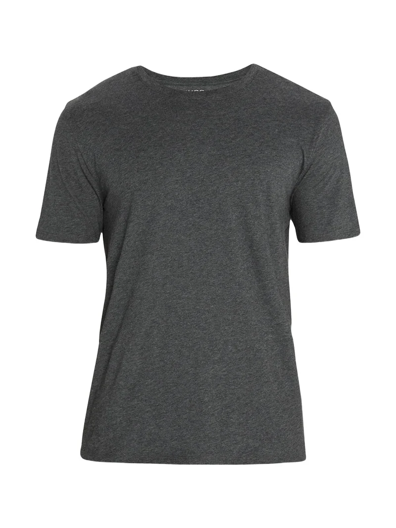 Men's Short-Sleeve Pima Crewneck Jersey T-Shirt, Black Men's Short-Sleeve Pima Crewneck Jersey T-Shirt, Black