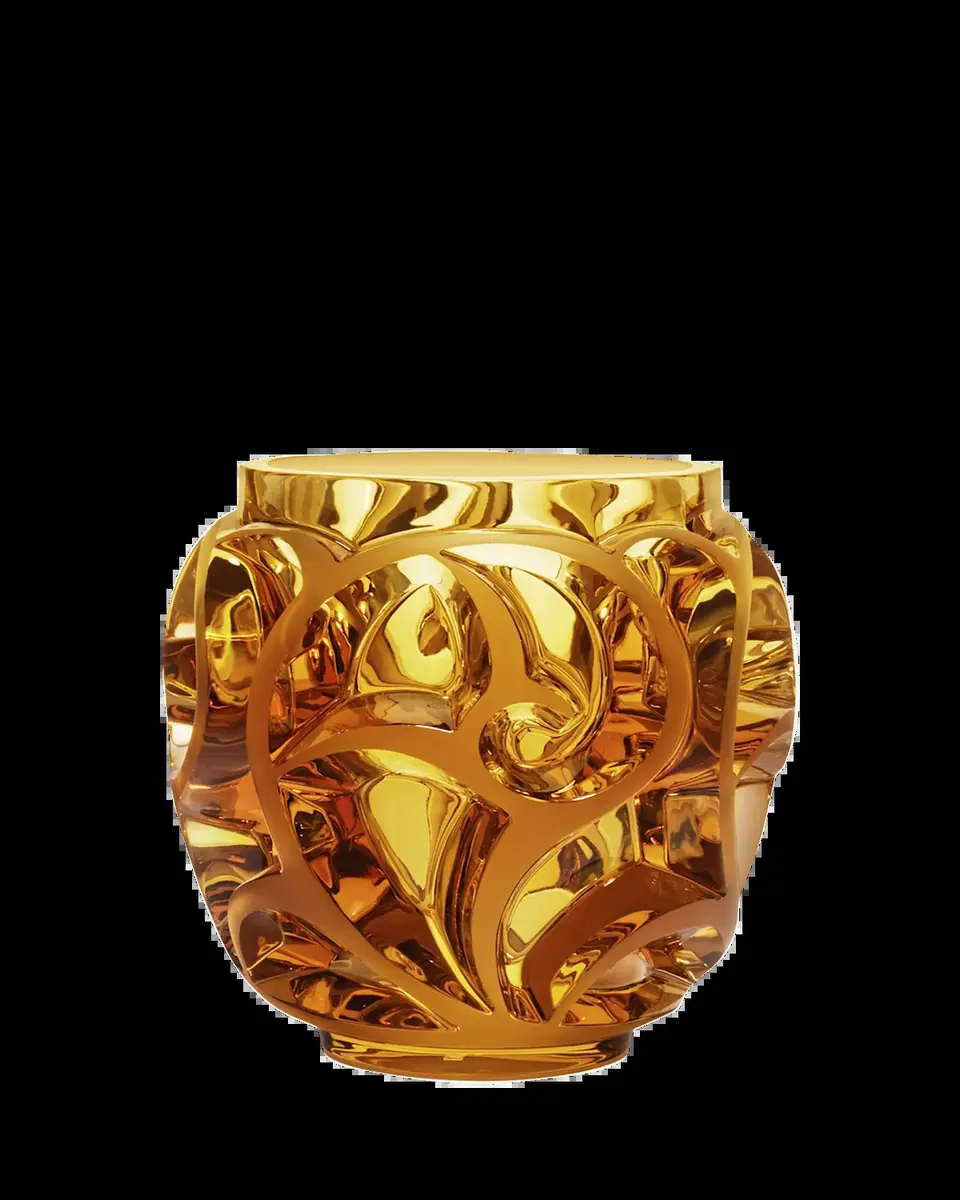 Lalique Tourbillons Amber Vase | Thumbnail 2