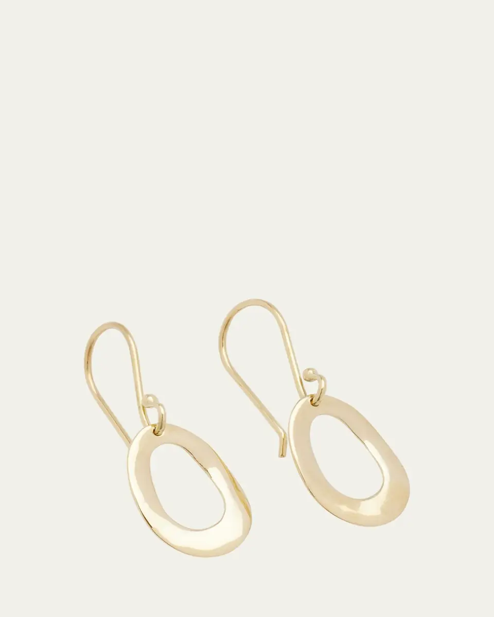 Ippolita Mini Wavy Oval Earrings in 18K Gold | Thumbnail 3
