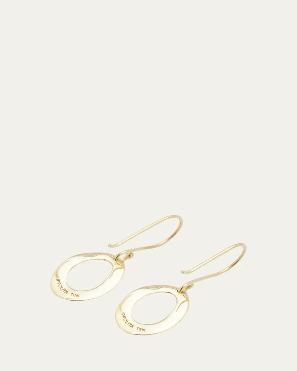 Ippolita Mini Wavy Oval Earrings in 18K Gold | Thumbnail 4