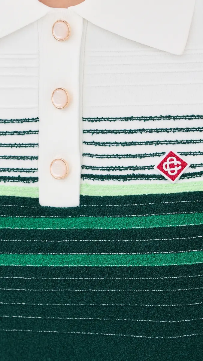 Casablanca Boucle Stripe Polo Shirt | Thumbnail 6 Casablanca Boucle Stripe Polo Shirt | Thumbnail 6