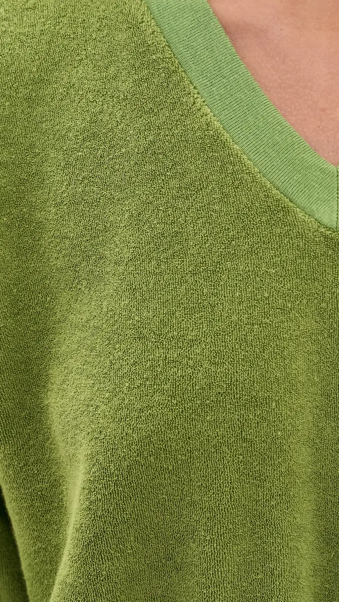 ÉTERNE Cropped V Neck Sweatshirt | Thumbnail 6 ÉTERNE Cropped V Neck Sweatshirt | Thumbnail 6