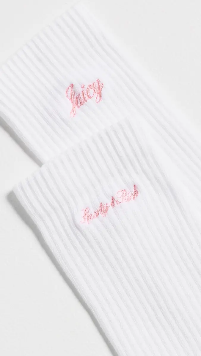 Sporty & Rich Juicy Script Socks | Thumbnail 3