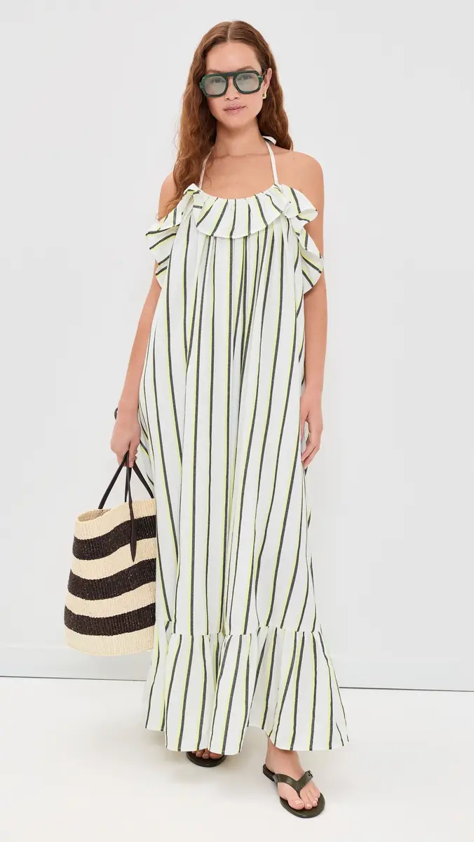 Marrakshi Life The Ruffled Midi Dress | Thumbnail 5 Marrakshi Life The Ruffled Midi Dress | Thumbnail 5