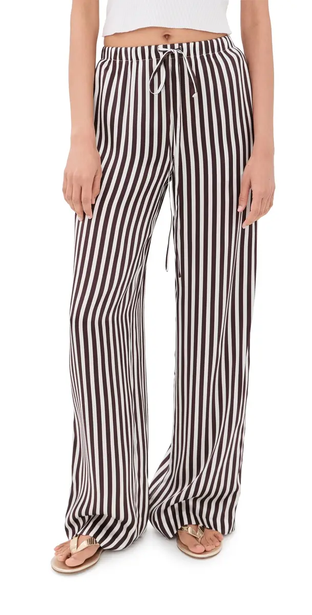 SPRWMN Kauai ilk Pants Brown tripes | Image 1 SPRWMN Kauai ilk Pants Brown tripes | Image 1