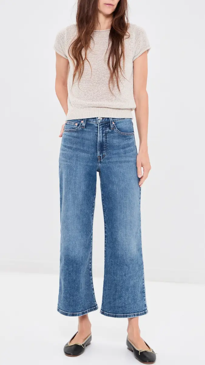 Madewell The Petite Wide Leg Crop Jeans | Thumbnail 5