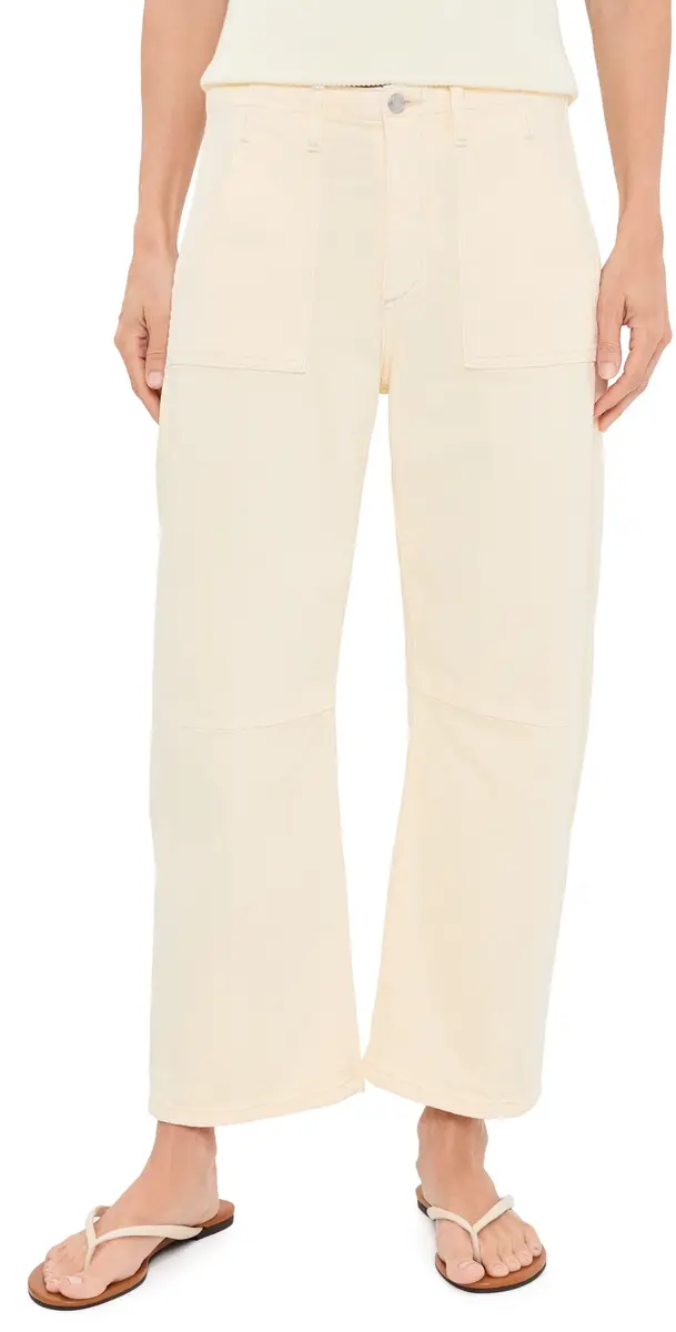 Le Jean Petite Utility Soft Barrel Jeans Lemon Yellow | Image 1 Le Jean Petite Utility Soft Barrel Jeans Lemon Yellow | Image 1