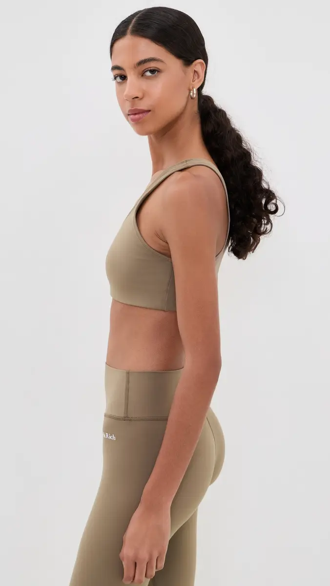 Sporty & Rich Serif Logo Sports Bra | Thumbnail 4 Sporty & Rich Serif Logo Sports Bra | Thumbnail 4