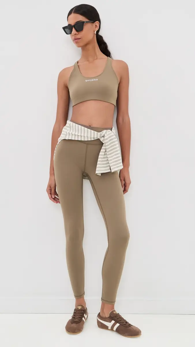 Sporty & Rich Serif Logo Sports Bra | Thumbnail 5 Sporty & Rich Serif Logo Sports Bra | Thumbnail 5