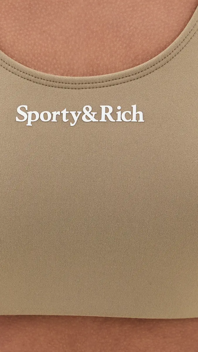 Sporty & Rich Serif Logo Sports Bra | Thumbnail 6 Sporty & Rich Serif Logo Sports Bra | Thumbnail 6