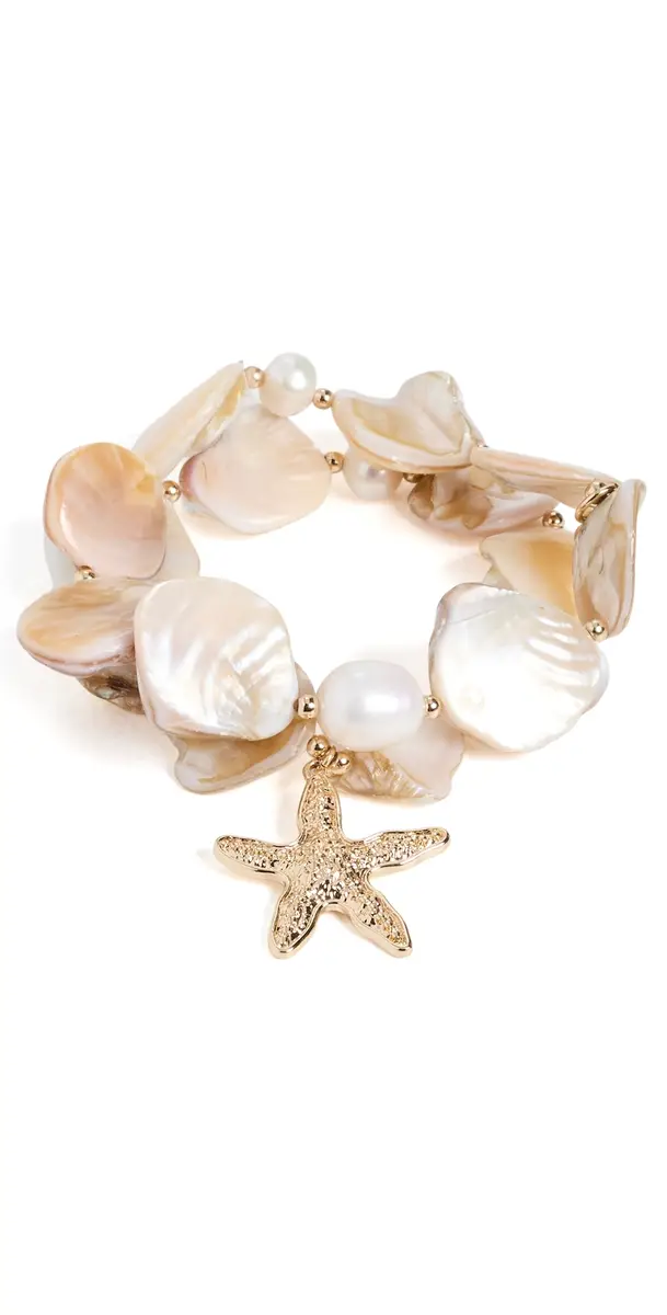 Ettika True Shell Bracelet Set Gold | Image 1 Ettika True Shell Bracelet Set Gold | Image 1