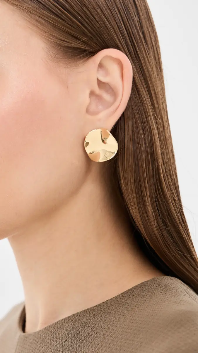 Ettika Molten Disc Stud Earrings | Thumbnail 3