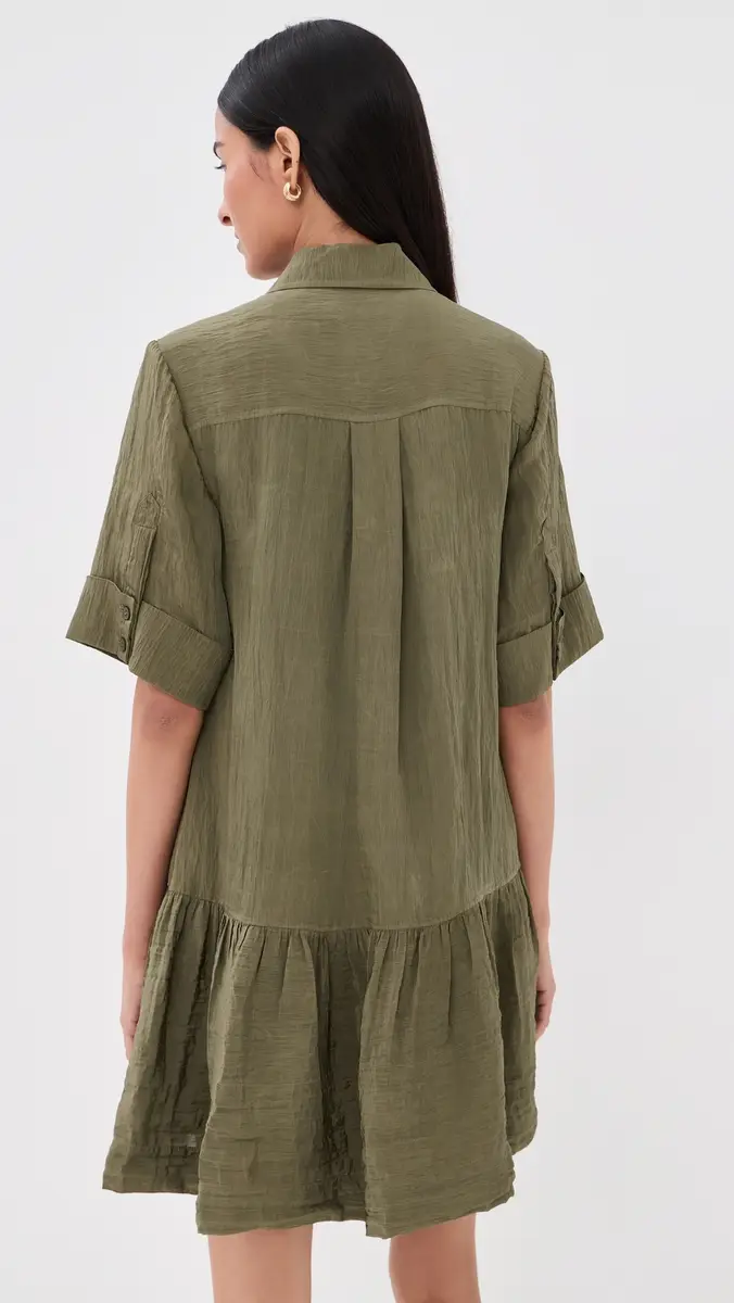 Simkhai Cris Short Sleeve Shirt Dress | Thumbnail 3 Simkhai Cris Short Sleeve Shirt Dress | Thumbnail 3