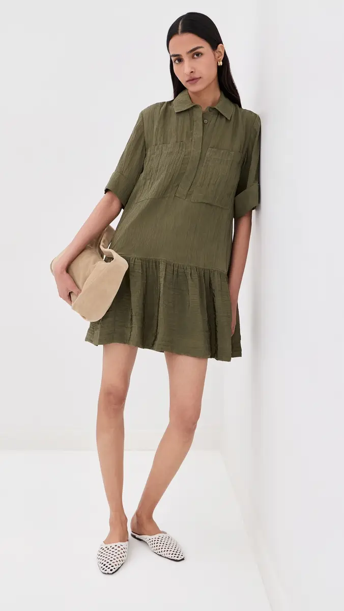 Simkhai Cris Short Sleeve Shirt Dress | Thumbnail 5 Simkhai Cris Short Sleeve Shirt Dress | Thumbnail 5