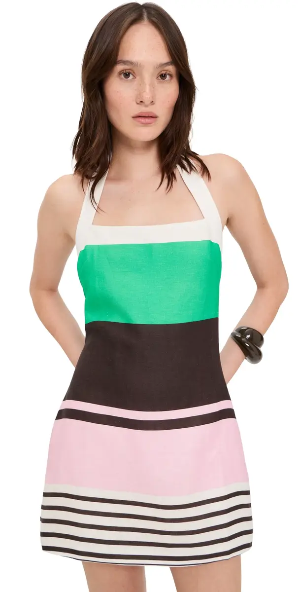 ROAME. Maya Mini Halter Dress | Image 1 ROAME. Maya Mini Halter Dress | Image 1