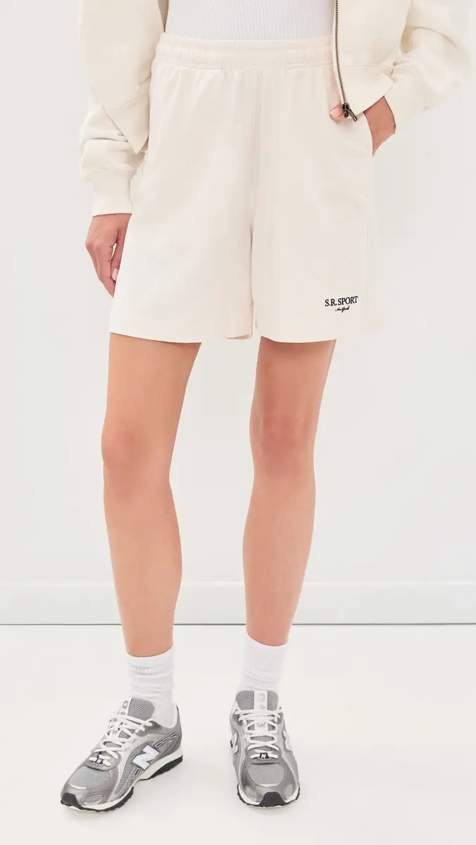 Sporty & Rich SR Sport Embroidered Gym Shorts | Thumbnail 2 Sporty & Rich SR Sport Embroidered Gym Shorts | Thumbnail 2