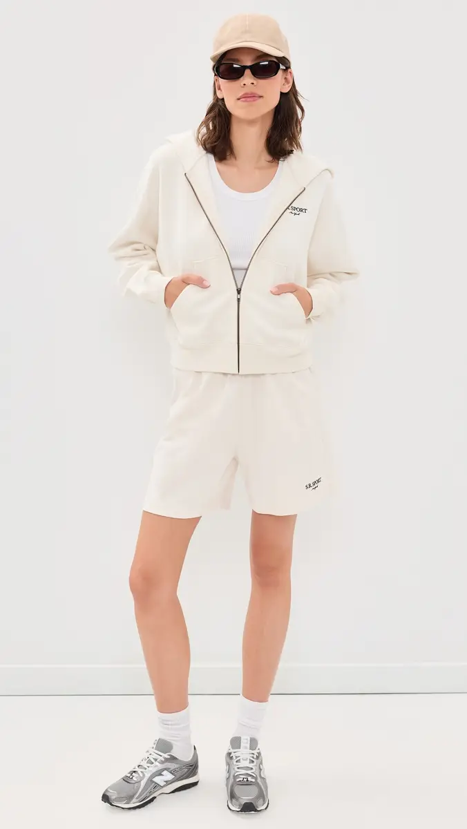 Sporty & Rich SR Sport Embroidered Gym Shorts | Thumbnail 5 Sporty & Rich SR Sport Embroidered Gym Shorts | Thumbnail 5
