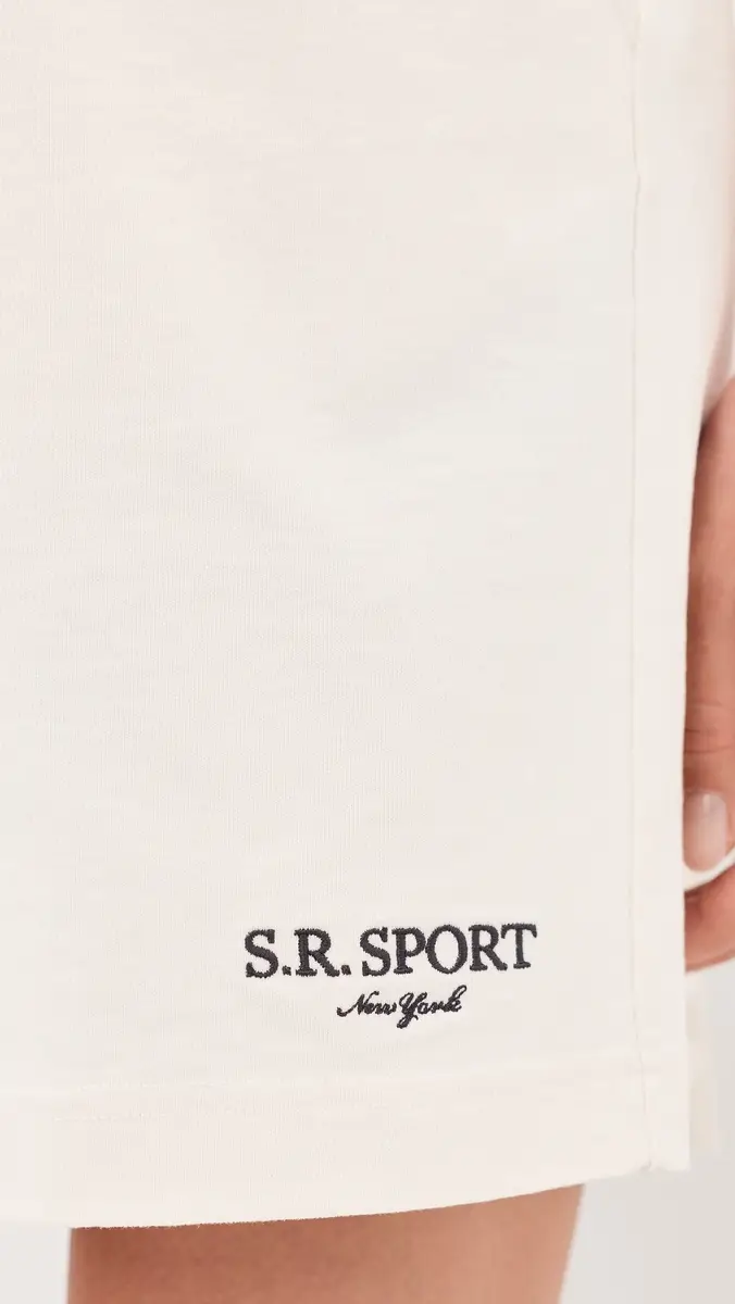 Sporty & Rich SR Sport Embroidered Gym Shorts | Thumbnail 6 Sporty & Rich SR Sport Embroidered Gym Shorts | Thumbnail 6