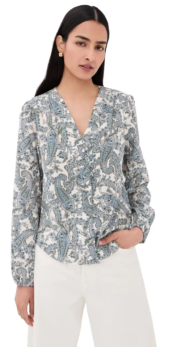 Veronica Beard Farah Blouse Ecru Multi | Image 1 Veronica Beard Farah Blouse Ecru Multi | Image 1