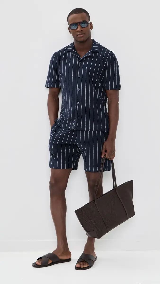 Orlebar Brown Trevone Stripe Towelling Shorts 8 | Thumbnail 5 Orlebar Brown Trevone Stripe Towelling Shorts 8 | Thumbnail 5