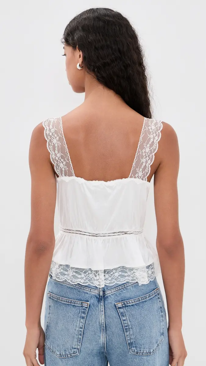 Alice + Olivia Annabeth Embroidered Square Neck Cropped Top | Thumbnail 3 Alice + Olivia Annabeth Embroidered Square Neck Cropped Top | Thumbnail 3