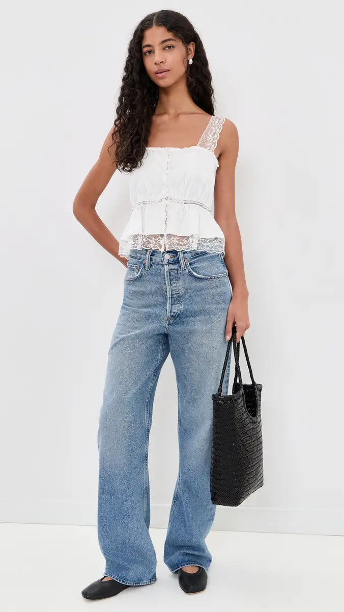 Alice + Olivia Annabeth Embroidered Square Neck Cropped Top | Thumbnail 5 Alice + Olivia Annabeth Embroidered Square Neck Cropped Top | Thumbnail 5