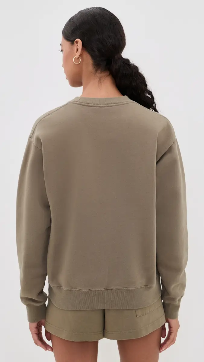Sporty & Rich H & W Crest Embroidered Crewneck | Thumbnail 4 Sporty & Rich H & W Crest Embroidered Crewneck | Thumbnail 4