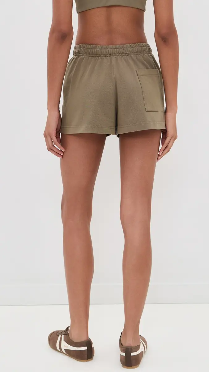 Sporty & Rich NY Crest Embroidered Disco Shorts | Thumbnail 3 Sporty & Rich NY Crest Embroidered Disco Shorts | Thumbnail 3