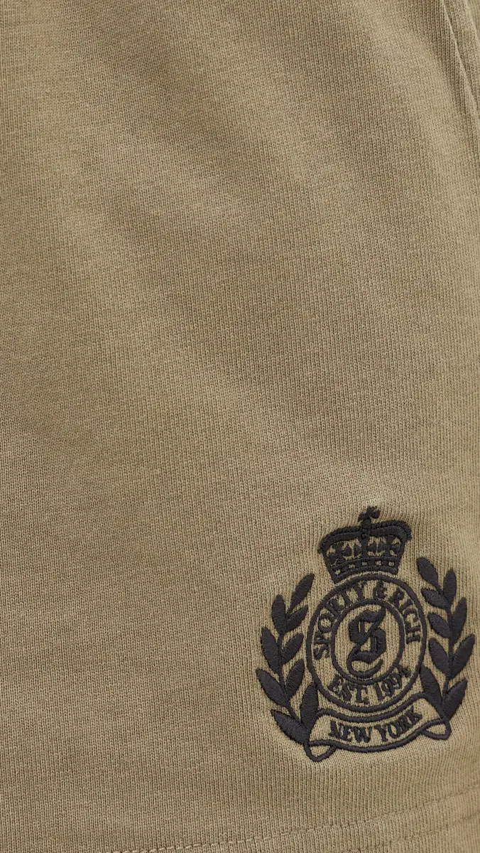 Sporty & Rich NY Crest Embroidered Disco Shorts | Thumbnail 6 Sporty & Rich NY Crest Embroidered Disco Shorts | Thumbnail 6