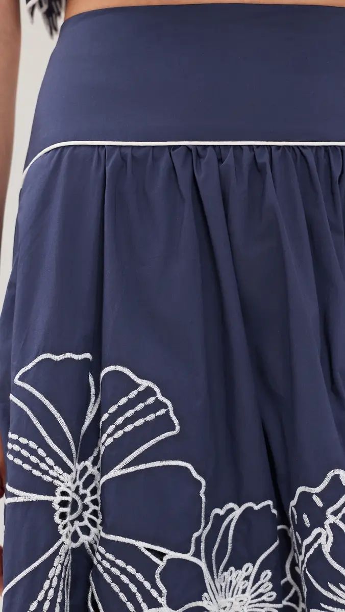 Farm Rio Flowers Richelieu Blue Skirt | Thumbnail 6 Farm Rio Flowers Richelieu Blue Skirt | Thumbnail 6