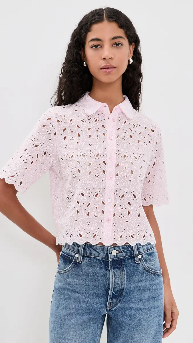 Frame The Paisley Eyelet Top | Thumbnail 2