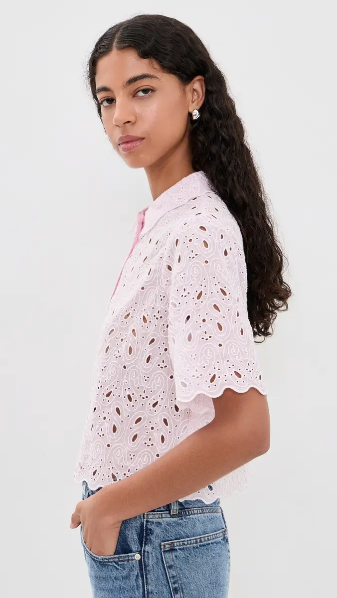 Frame The Paisley Eyelet Top | Thumbnail 4