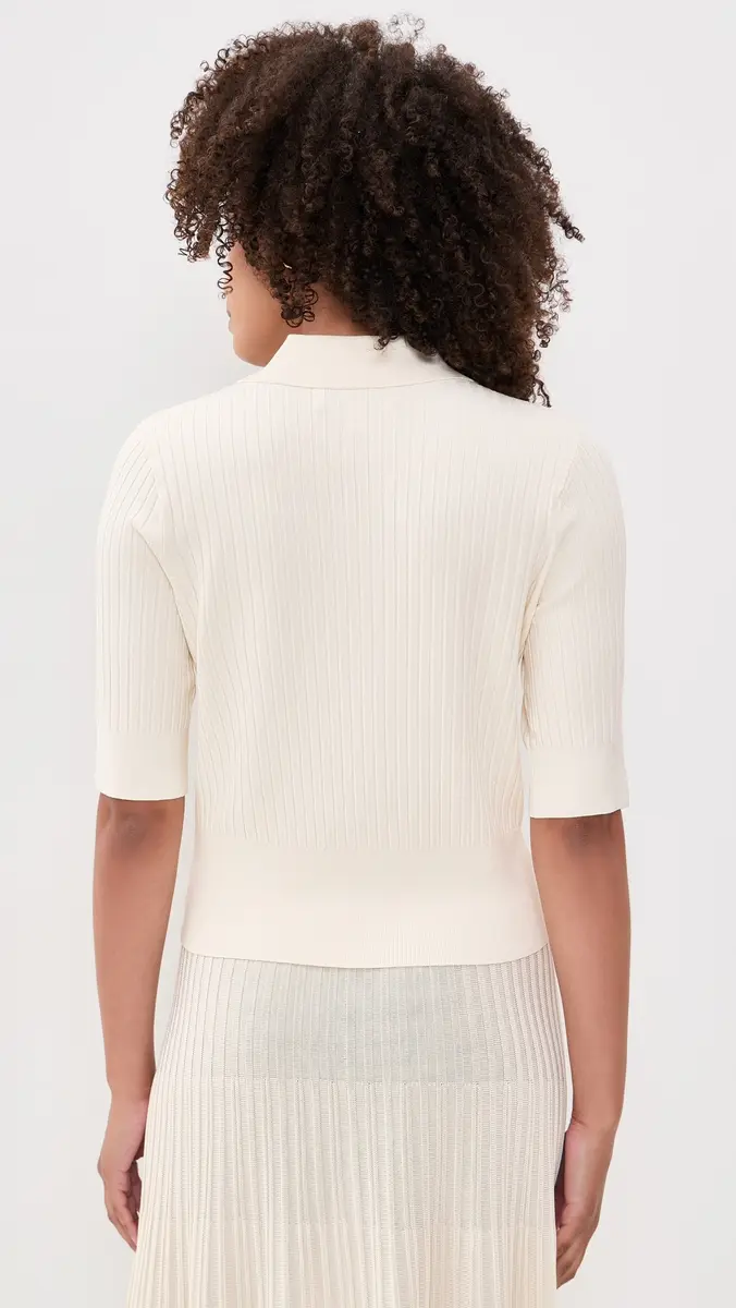 TWP Short Sleeve Polo Sweater | Thumbnail 3 TWP Short Sleeve Polo Sweater | Thumbnail 3