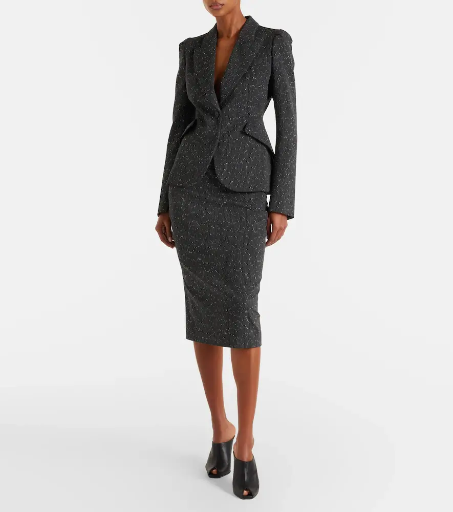 Alexander McQueen Pinstripe wool blazer | Thumbnail 2 Alexander McQueen Pinstripe wool blazer | Thumbnail 2