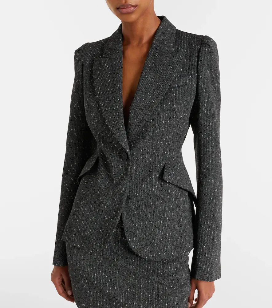 Alexander McQueen Pinstripe wool blazer | Thumbnail 3 Alexander McQueen Pinstripe wool blazer | Thumbnail 3