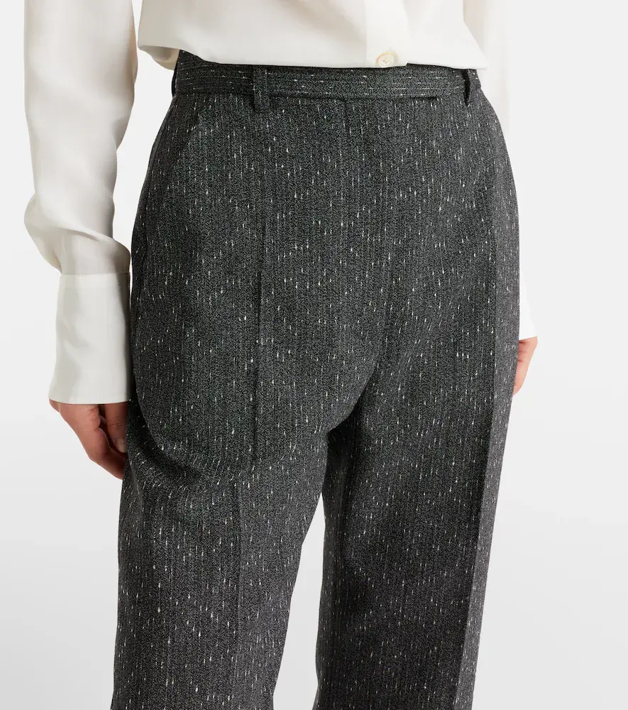 Alexander McQueen Pinstripe wool tweed straight pants | Thumbnail 4 Alexander McQueen Pinstripe wool tweed straight pants | Thumbnail 4