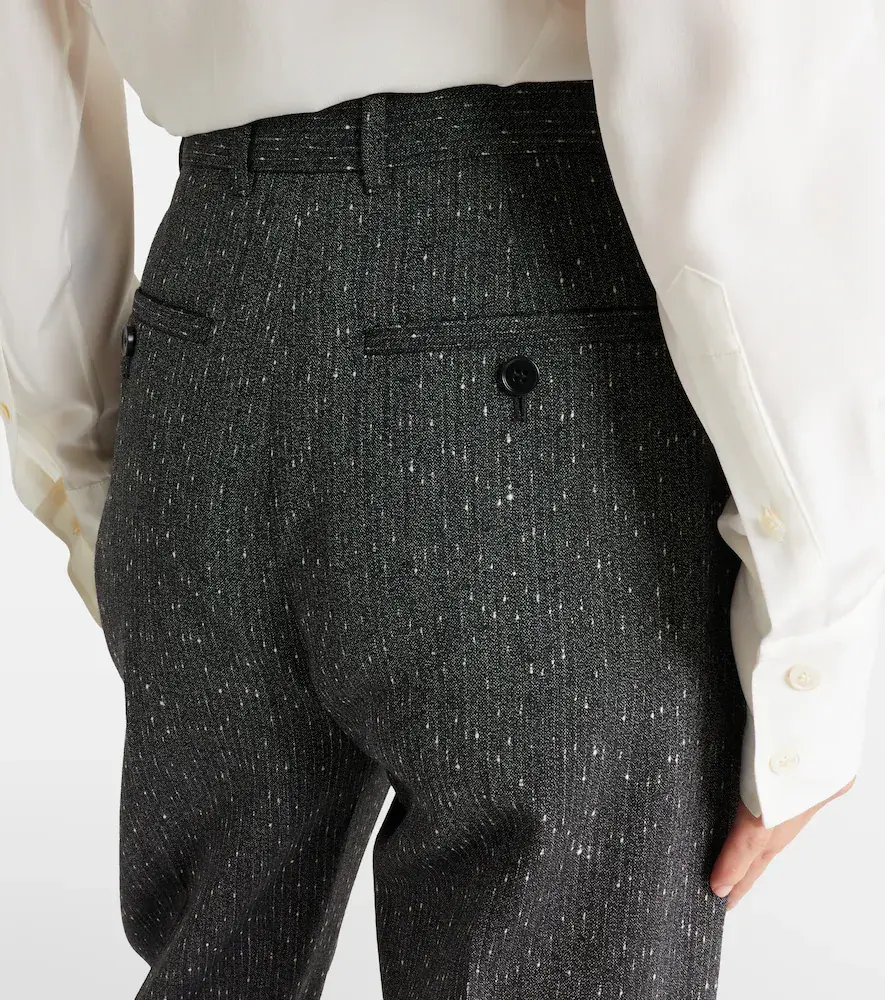 Alexander McQueen Pinstripe wool tweed straight pants | Thumbnail 5 Alexander McQueen Pinstripe wool tweed straight pants | Thumbnail 5